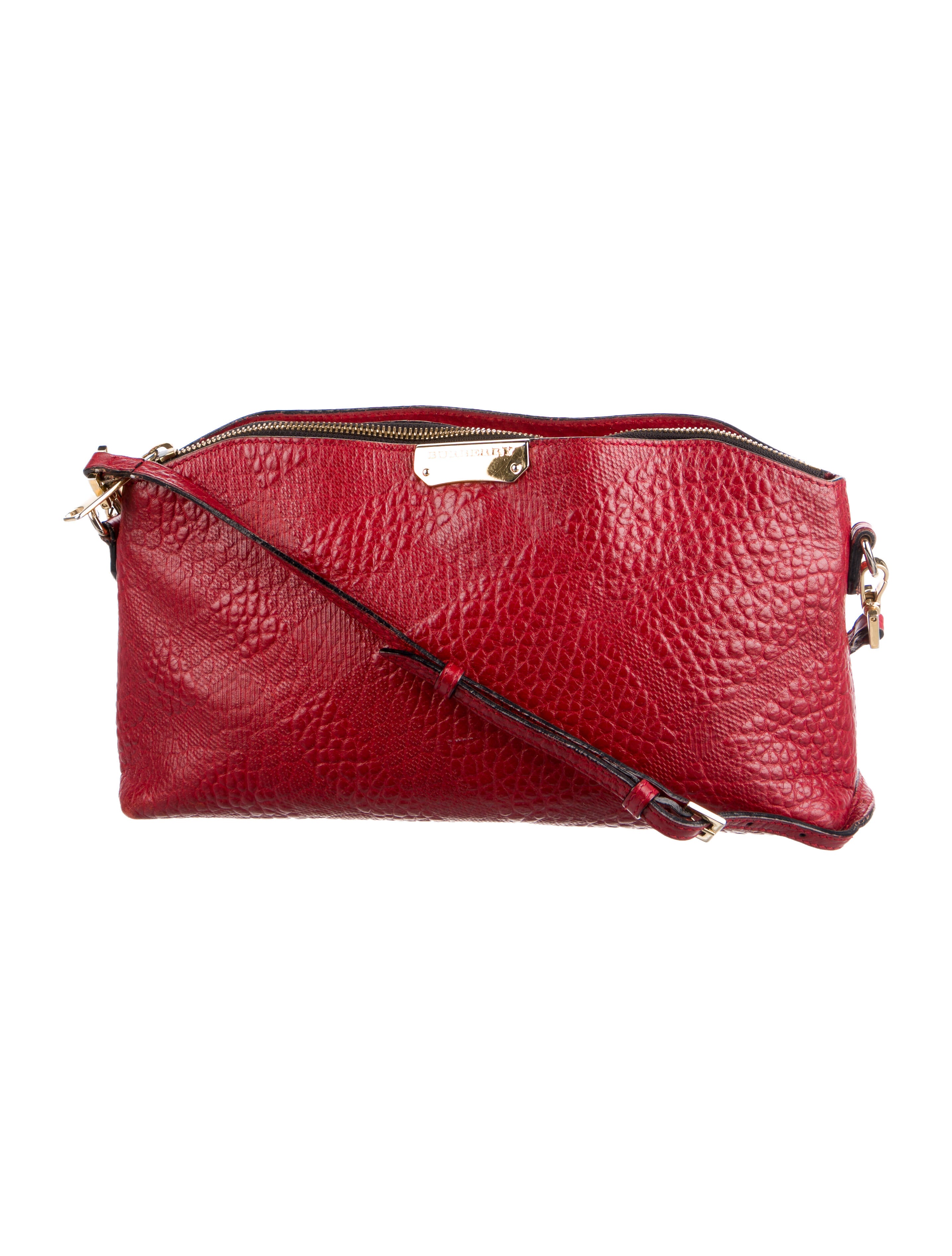 Burberry Embossed Check Peyton Crossbody Bag